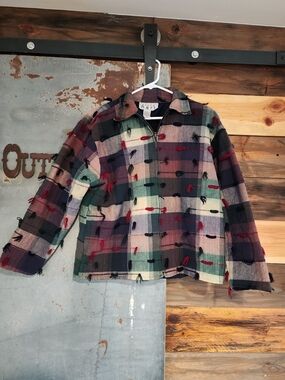 Vintage KEREN hart Multi Patchwork Zip Up Jacket.